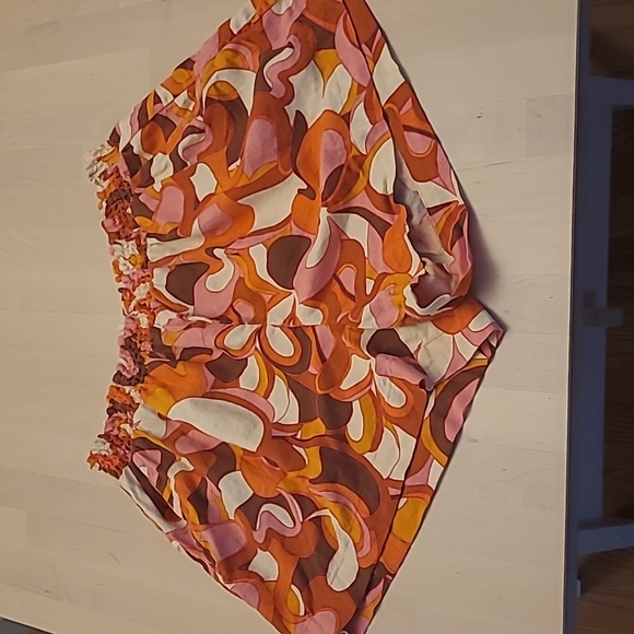 LIKE NEW AVA & VIV Mod Retro-Inspo Linen Blend High Waist Shorts - Picture 1 of 11